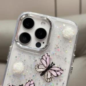 IPhone 16 Pro - Celestial Bloom Butterfly Cover
