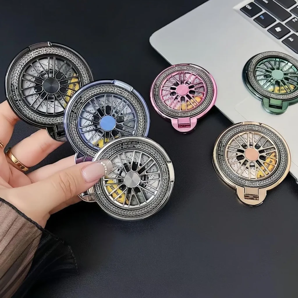 Mobile Grip Wheel - Turbo Spin Alloy Grip with Stand