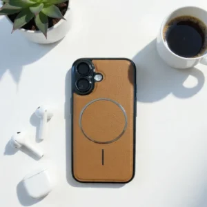 IPhone 16 - Urban Leather Skin Mag Safe Cover (Brown)