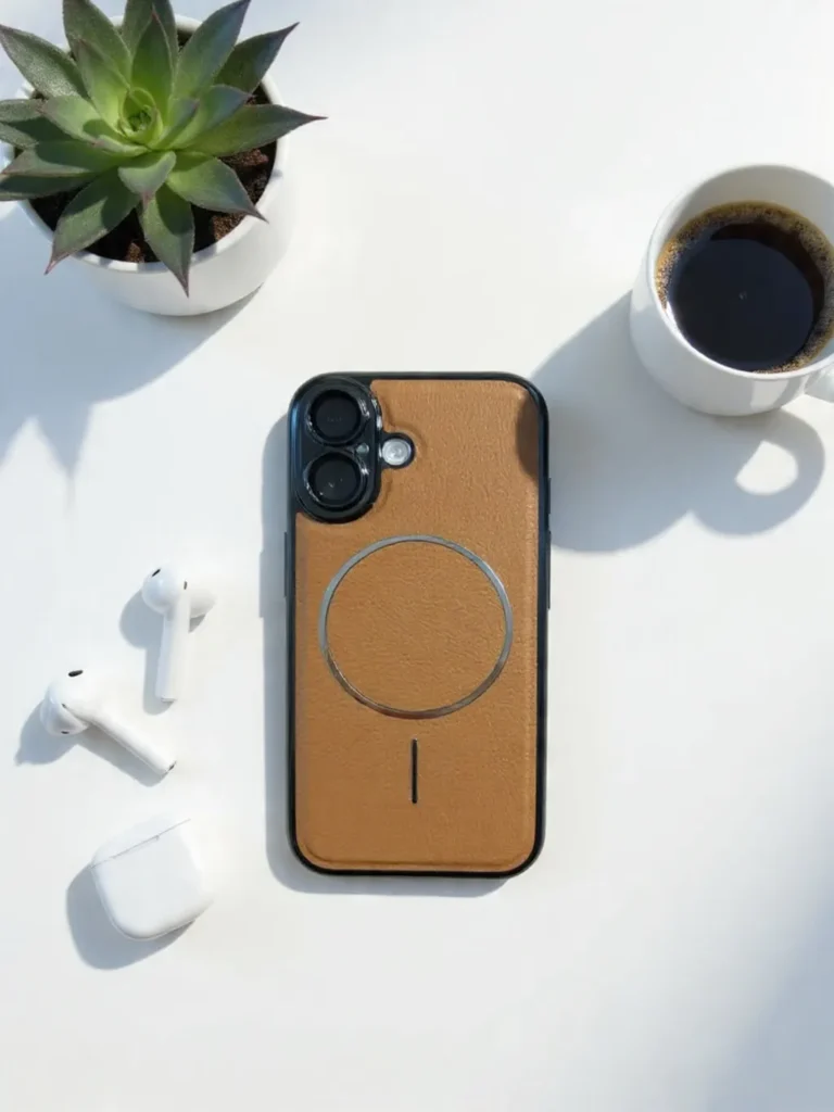 IPhone 16 - Urban Leather Skin Mag Safe Cover (Brown)