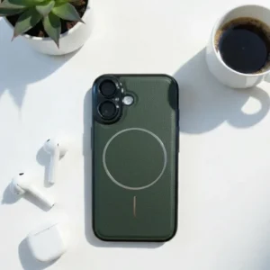 IPhone 16 - Urban Leather Skin Mag Safe Cover (Green)