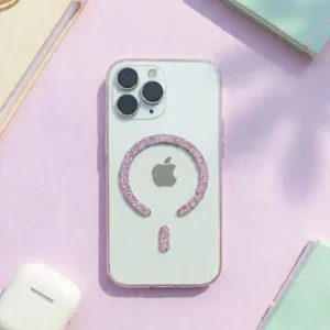 IPhone 15 Pro - Crystal Blush Orbit Magnetic Case (Anti Yellow)