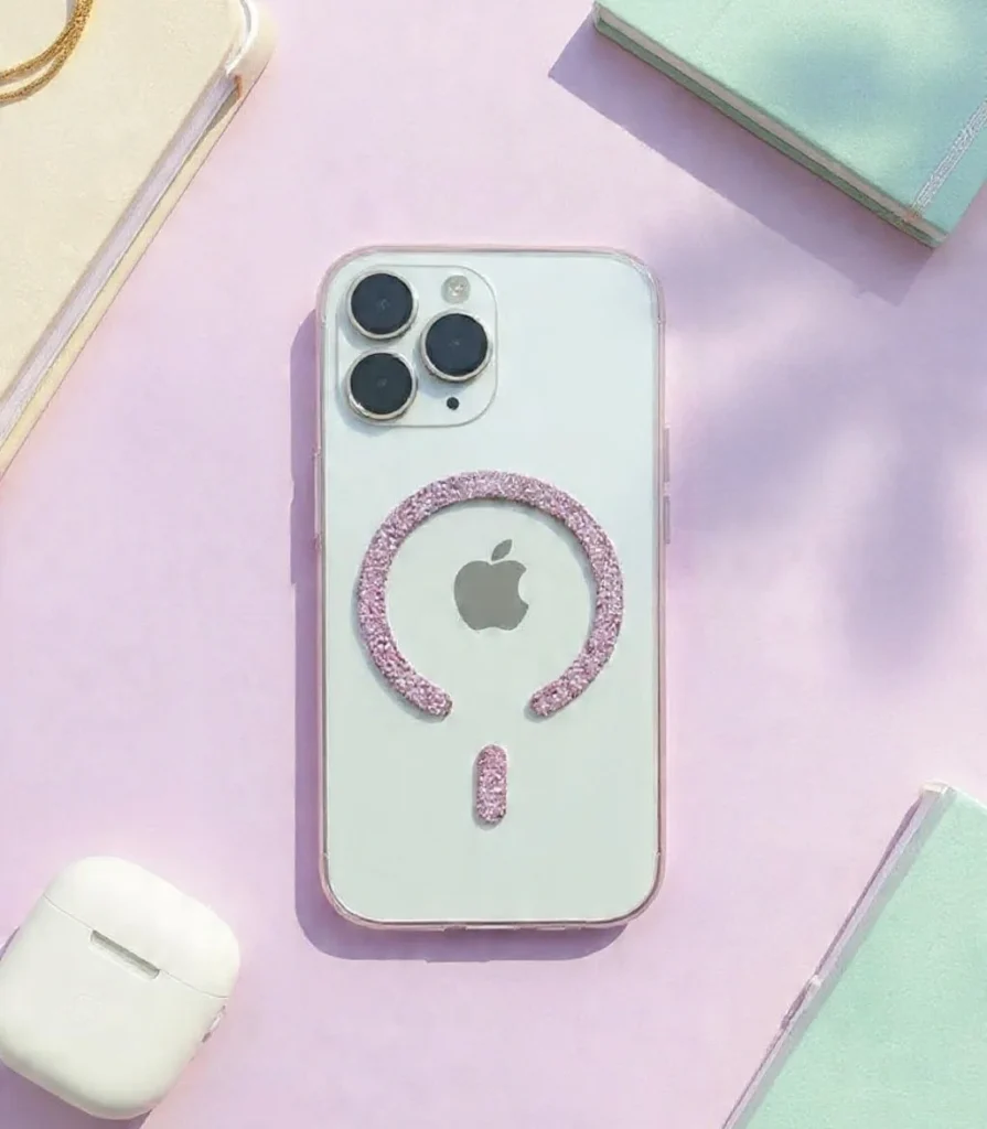 IPhone 15 Pro - Crystal Blush Orbit Magnetic Case (Anti Yellow)