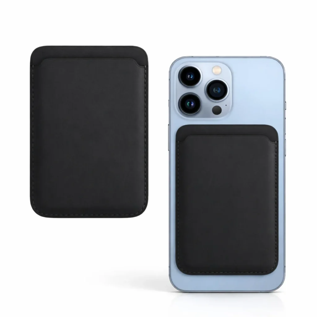 MagElite Leather Smart Wallet for iPhone - Black