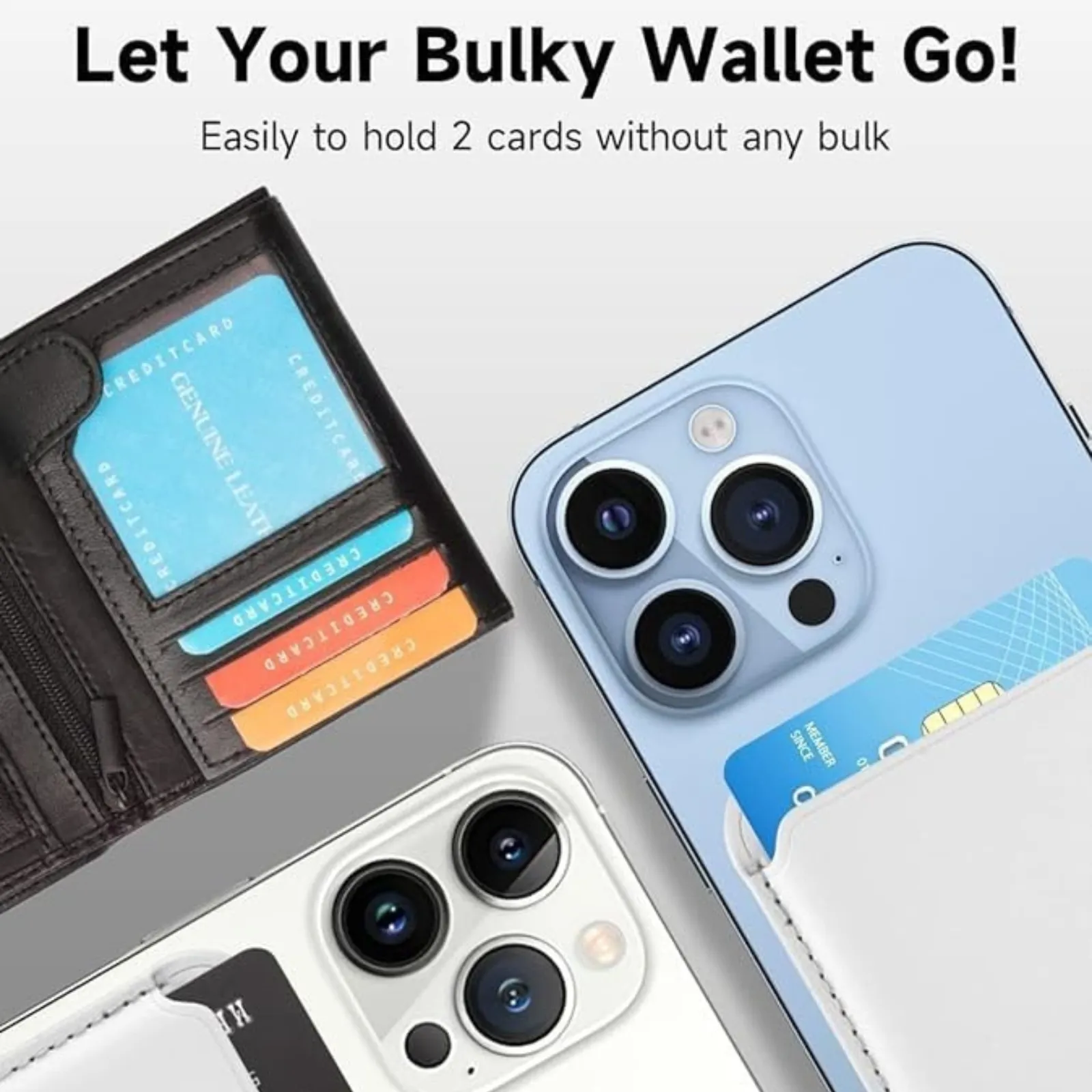MagElite Leather Smart Wallet for iPhone - White - Image 2