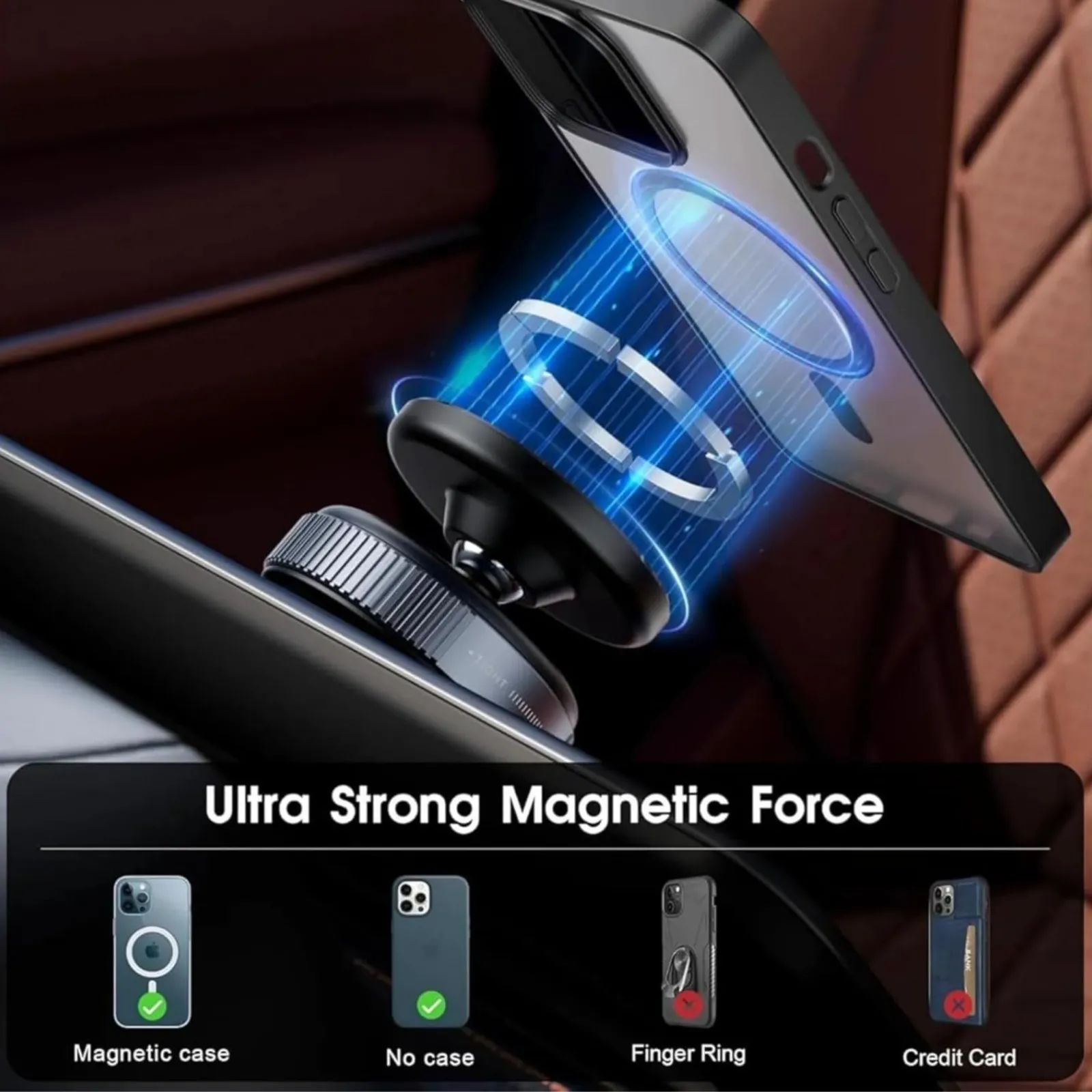 Phone Holder Universal Orbit-Lock Magnetic Car Mount - Image 2