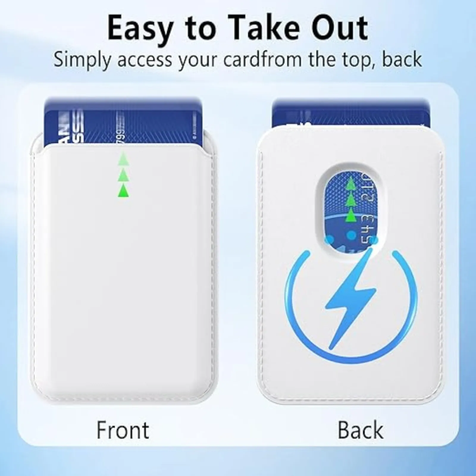 MagElite Leather Smart Wallet for iPhone - White - Image 3