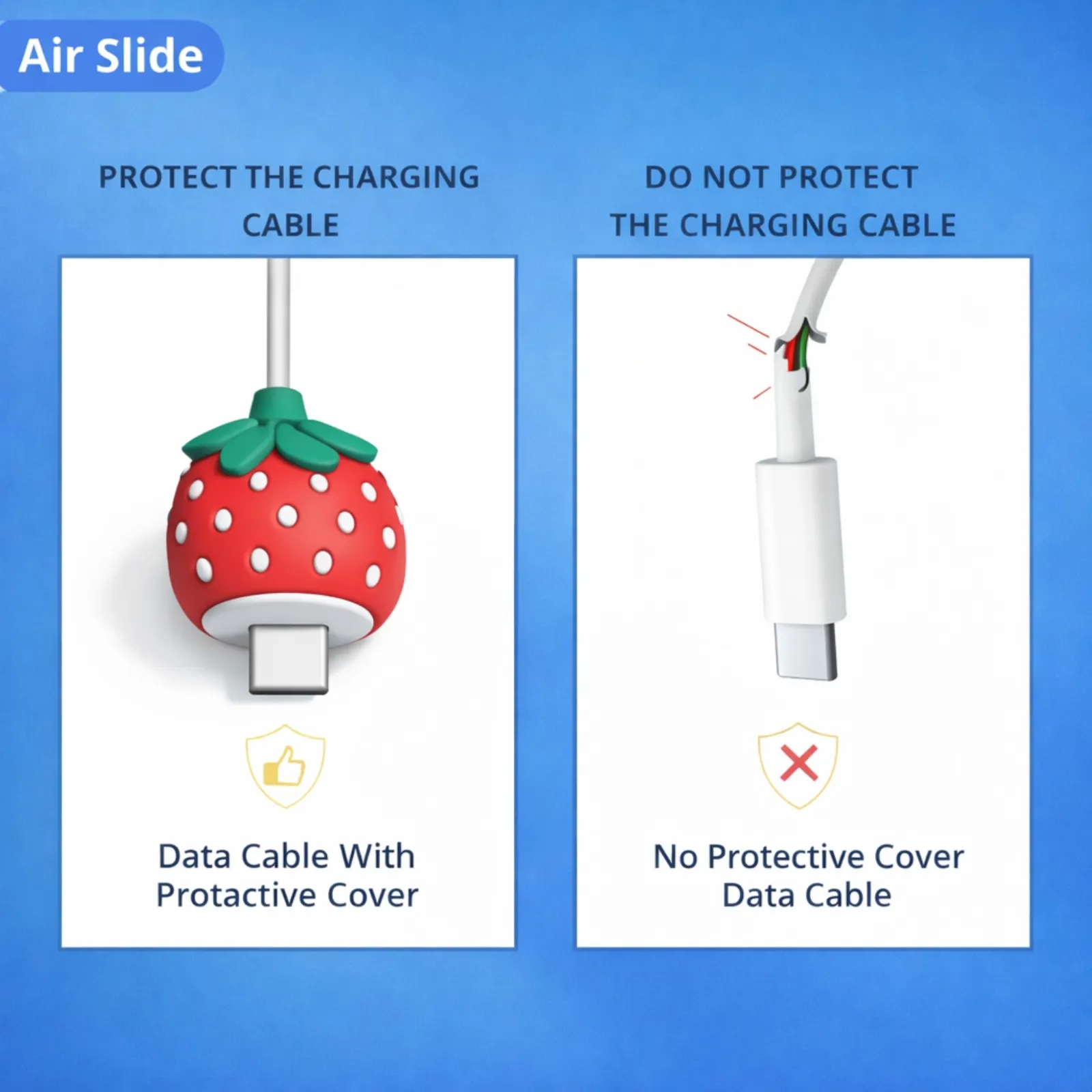 3D StrawBerry Charger Protector Cover for iPhone 18/20W - Image 3
