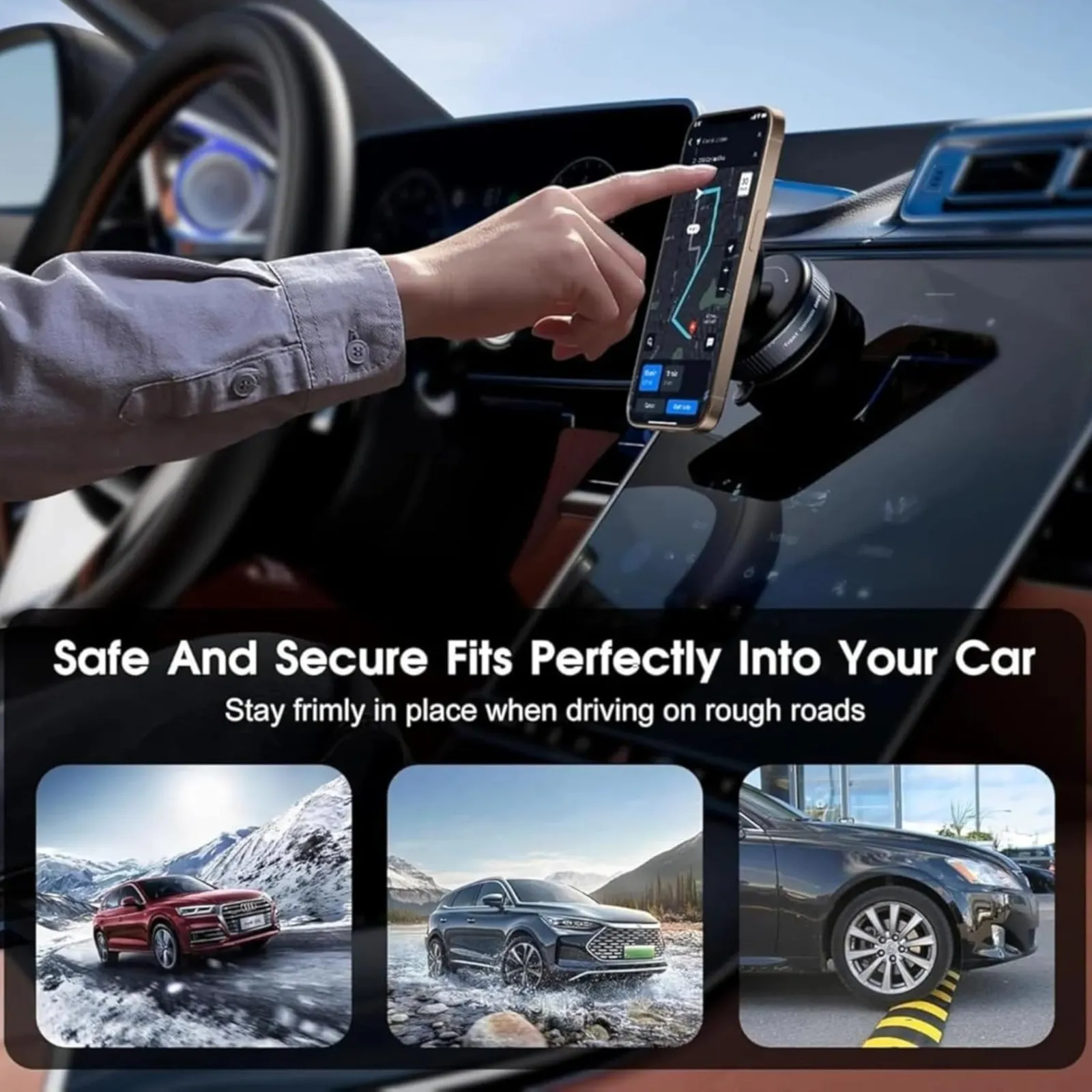 Phone Holder Universal Orbit-Lock Magnetic Car Mount - Image 3
