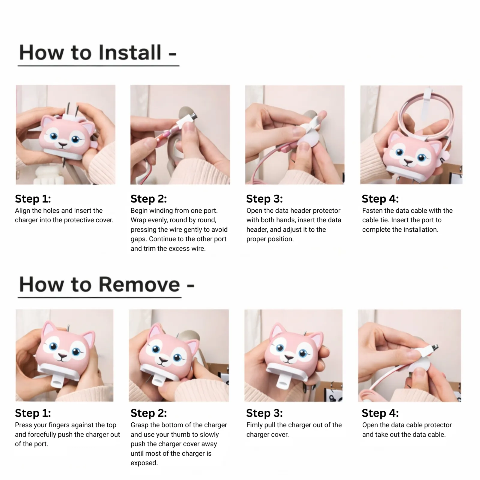 3D Kitty Charger Protector Cover for iPhone 18/20W - Image 4