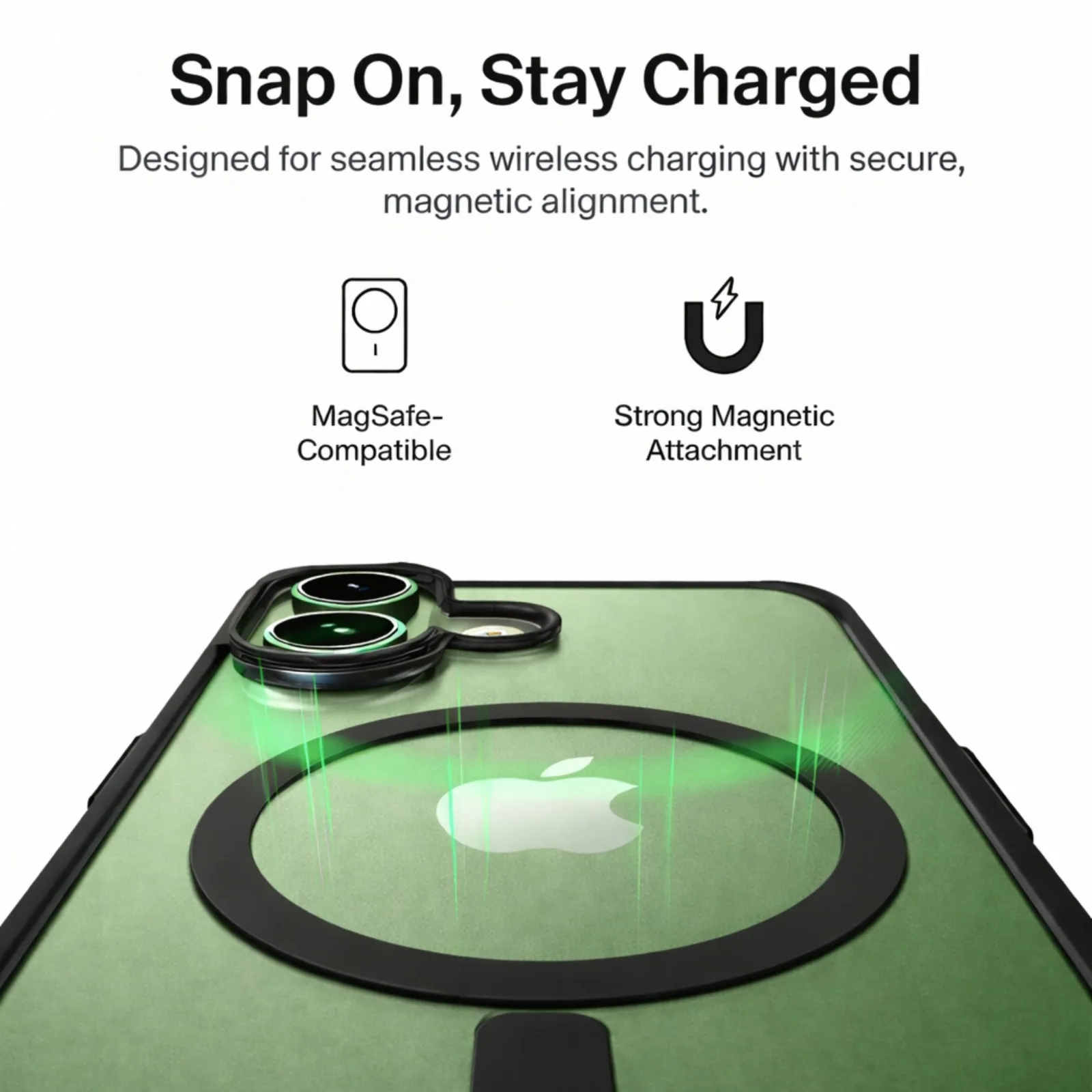 IPhone 16 - Phantom Transparent MagSafe Bumper – Black Edition Case - Image 3