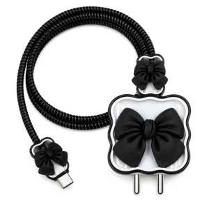 Black Bow Charger Protector for iPhone 18/20W