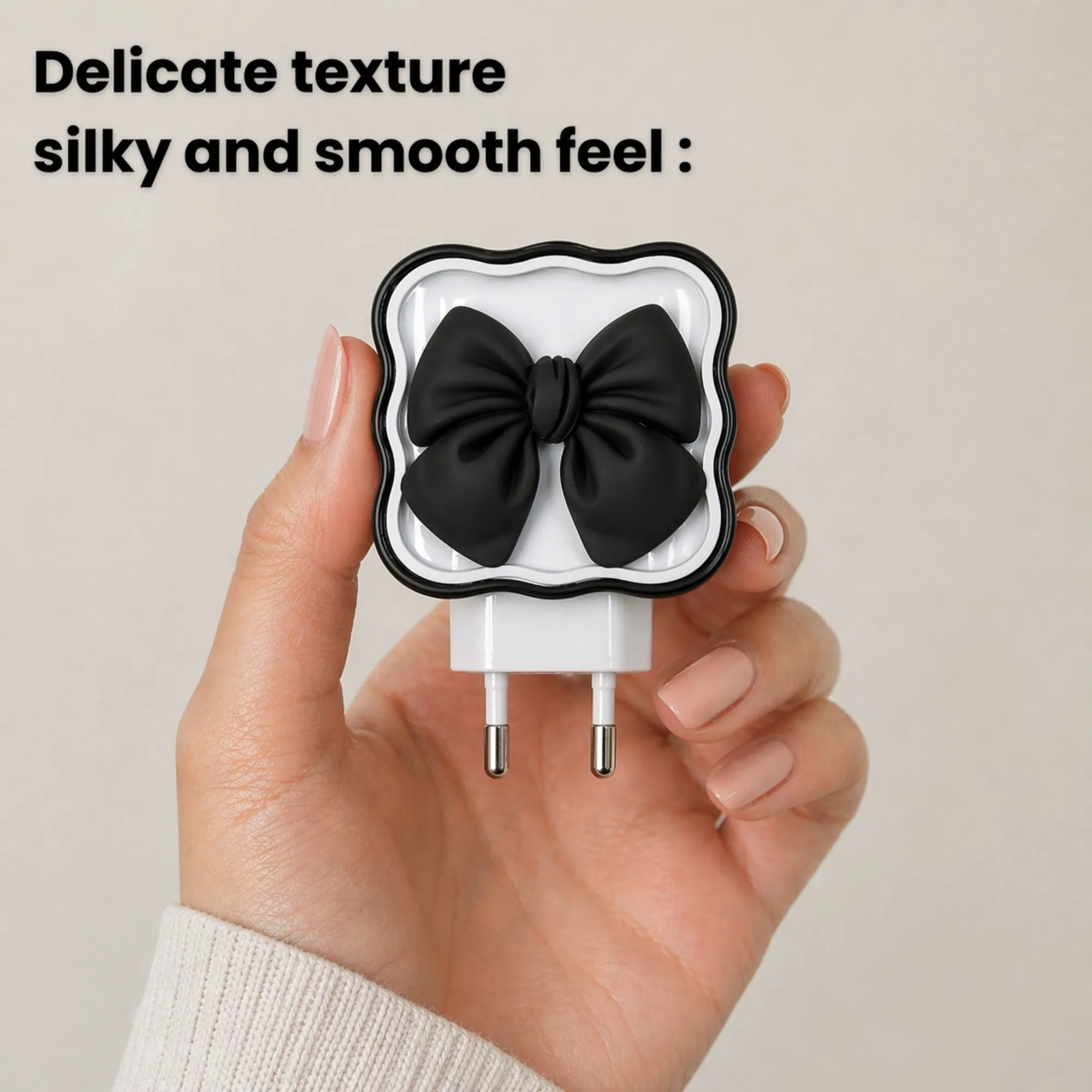 Black Bow Charger Protector for iPhone 18/20W - Image 2