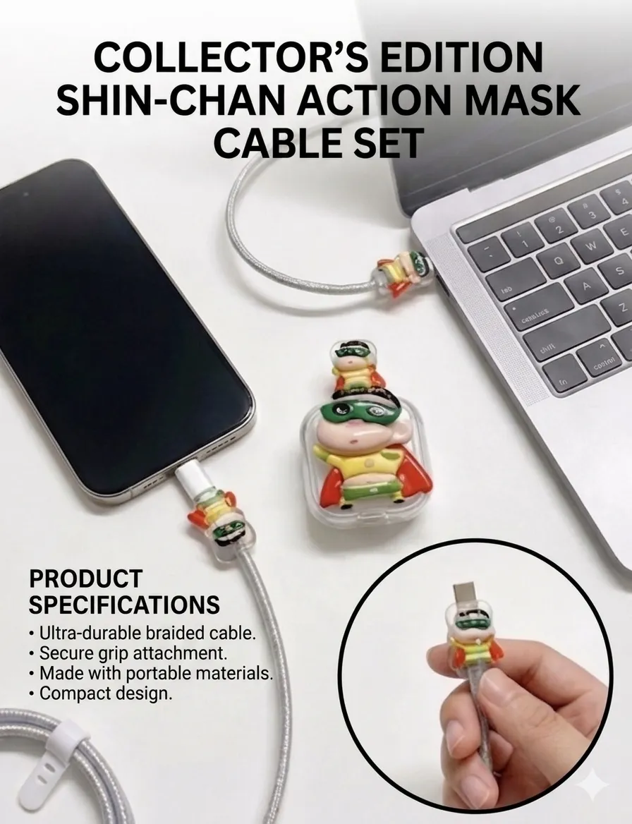 Super-Hero Shinchan Charger Protector for iPhone 18/20W - Image 3