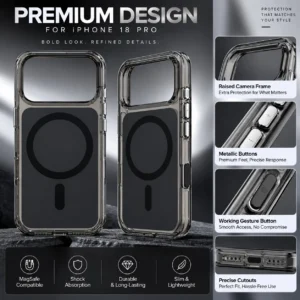 iPhone 18 Pro - Black Stylish Case